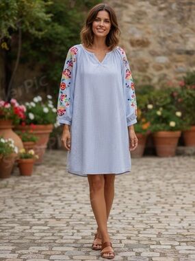 chelsea and theodore blue dress Aftersun Mini Dress Cobalt  VRG GRL